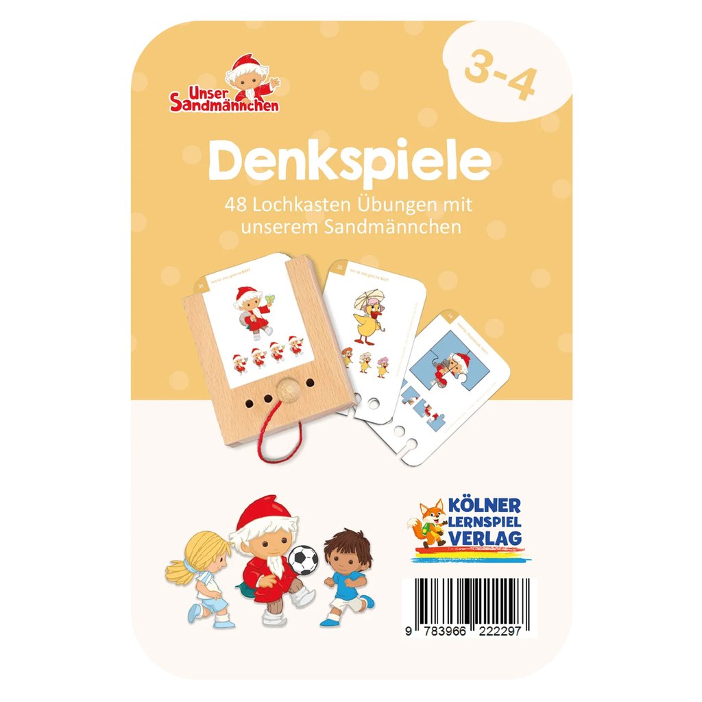 Kölner Lernspielverlag Lochkasten Kartensatz Denkspiele Sandmännchen (3-4 Jahre)