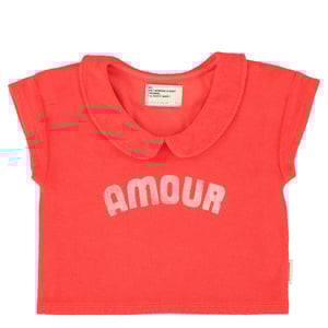 Piupiuchick T-Shirt mit Peter Pan Kragen, amour print