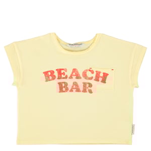Piupiuchick T-Shirt, light yellow mit beach bar print