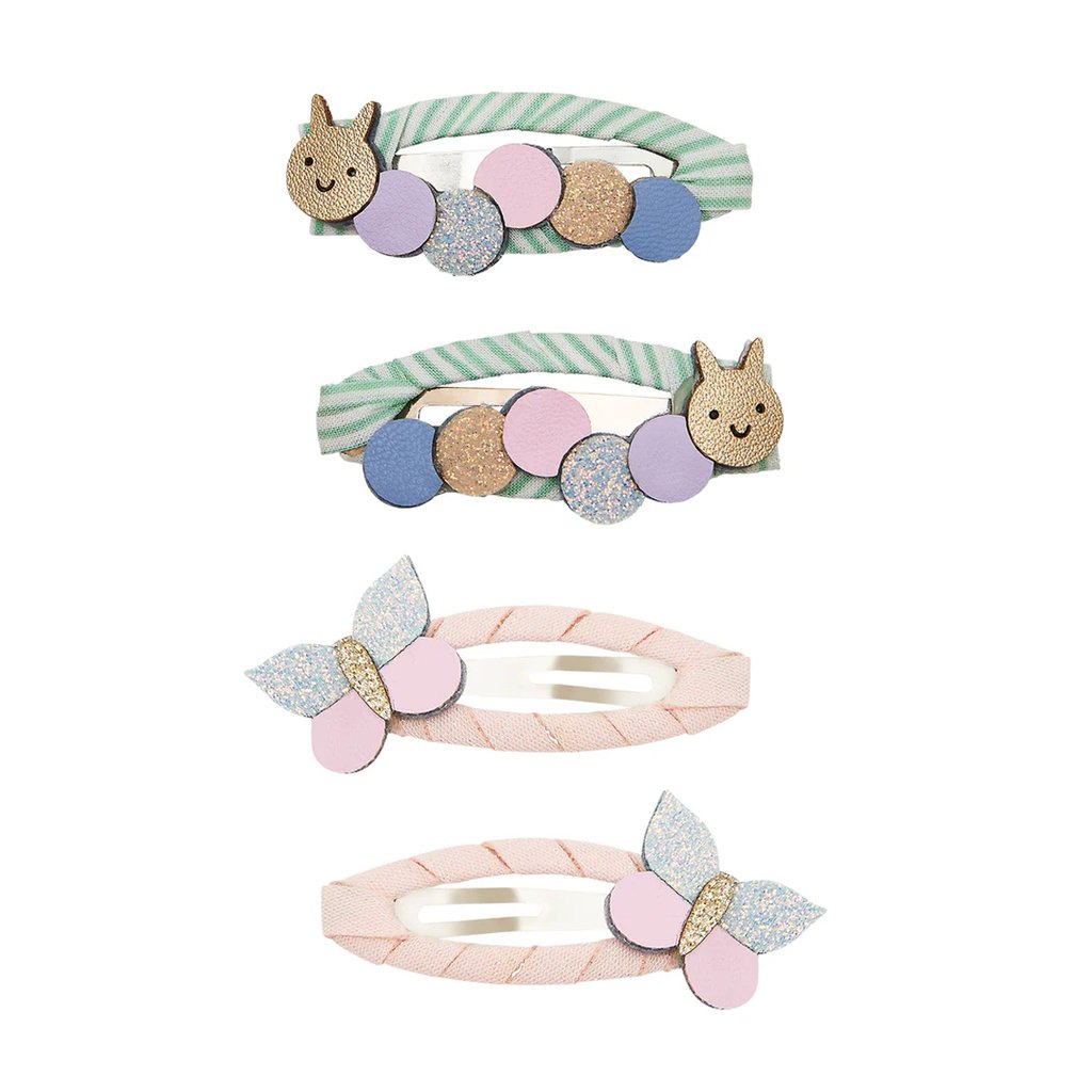 Mimi und Lula Haarspangen Hungry Caterpillar Clic Clacs