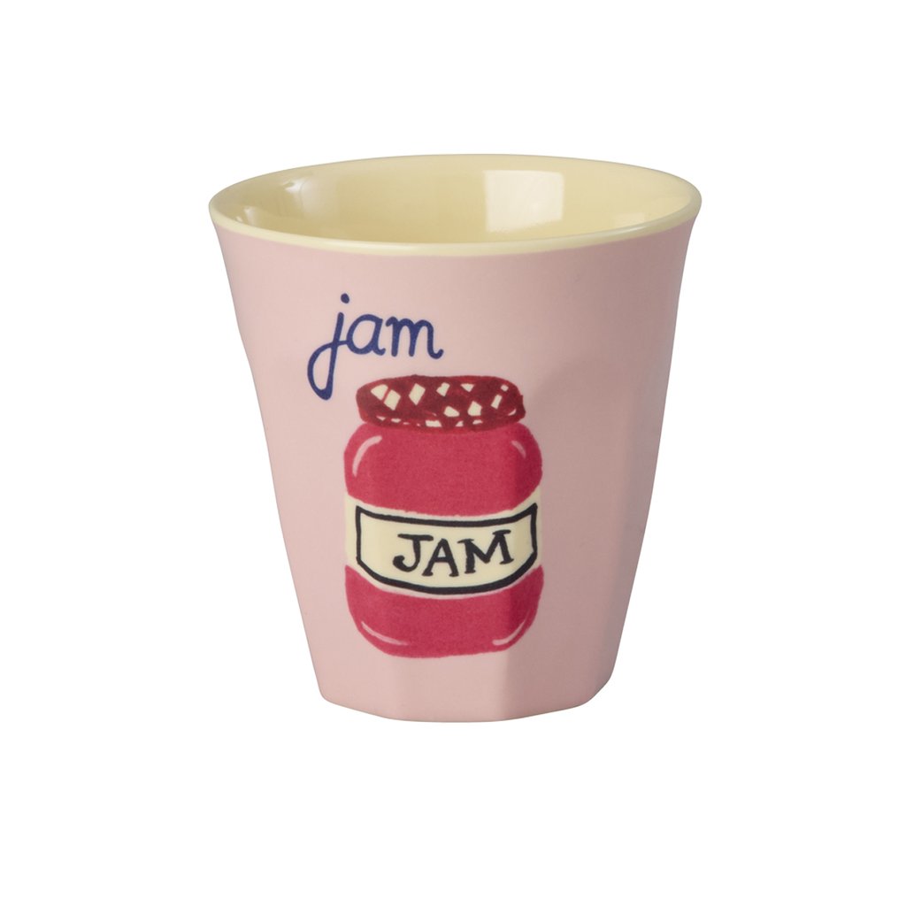 Rice Melamin Kleiner Kinderbecher, Jam Print pink