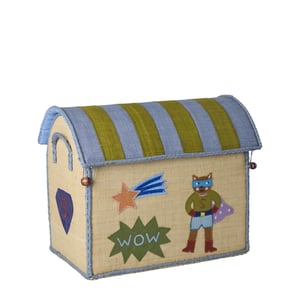Rice Raffia Small Aufbewahrungshaus mit Hero Theme, natur