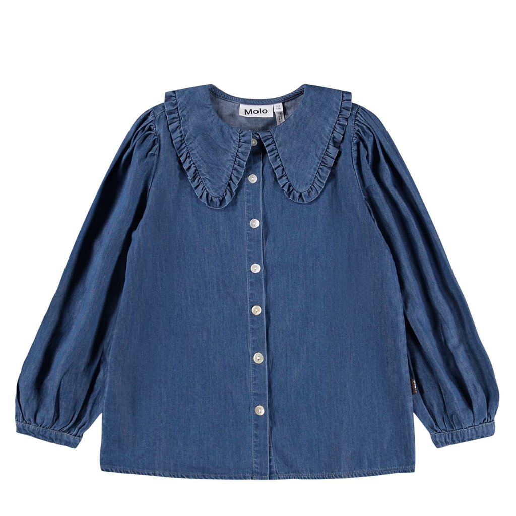Molo Jeansbluse Robbin, Mid Blue Wash
