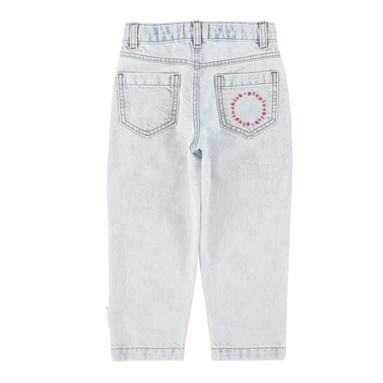 Piupiuchick Jeans mom fit, washed light blue denim 1