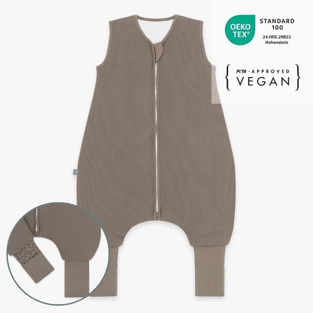 Emma & Noah Schlafsack mit Umschlag-Füßen Essentiell Taupe (2.5 TOG)