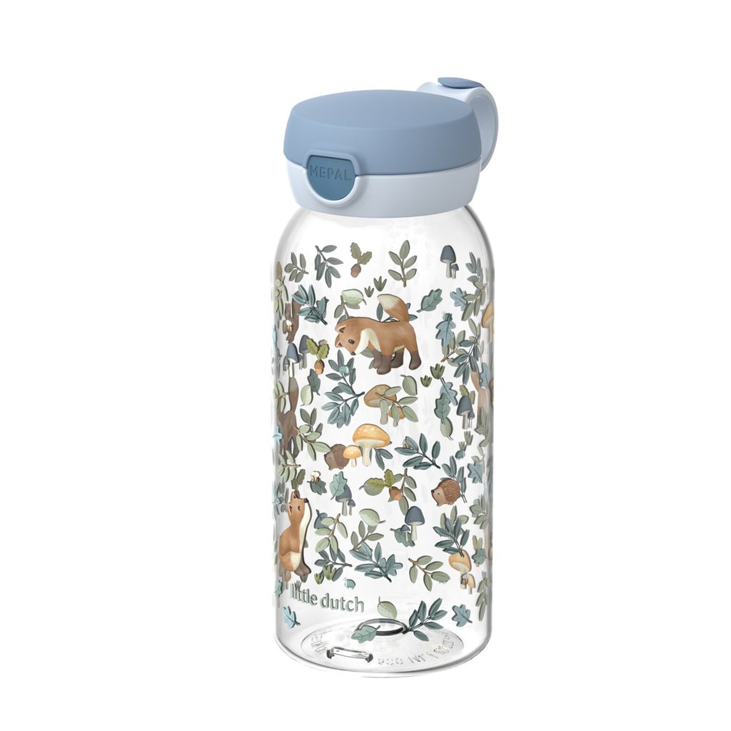 Mepal Trinkflasche Campus mit Klappdeckel 600 ml, Little Dutch Forest Friends