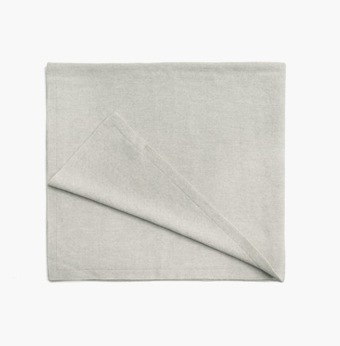Baby Kochs Babydecke uni aus Merinowolle stone