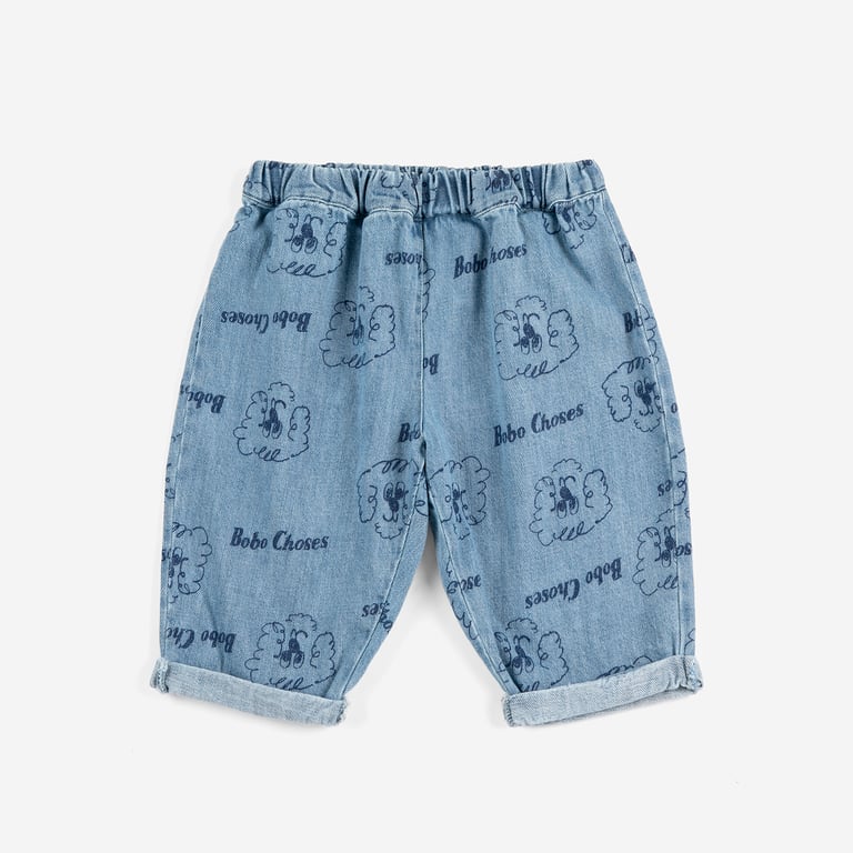 Bobo Choses Jeans Pickles The Dog all over, prussian blue