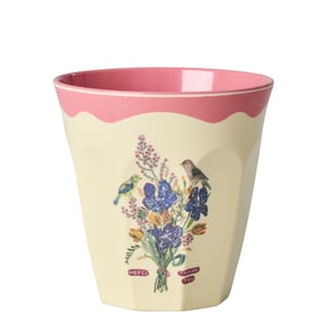 Rice Melamin Medium Becher Nathalie Lété Print, Neon Pink