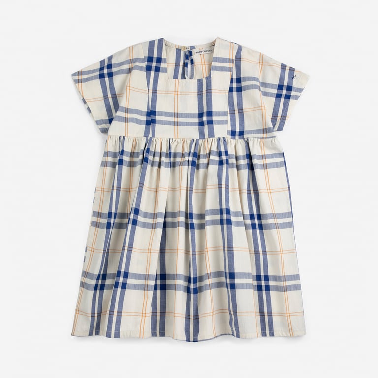 Bobo Choses Kleid Fun Tartan, offwhite