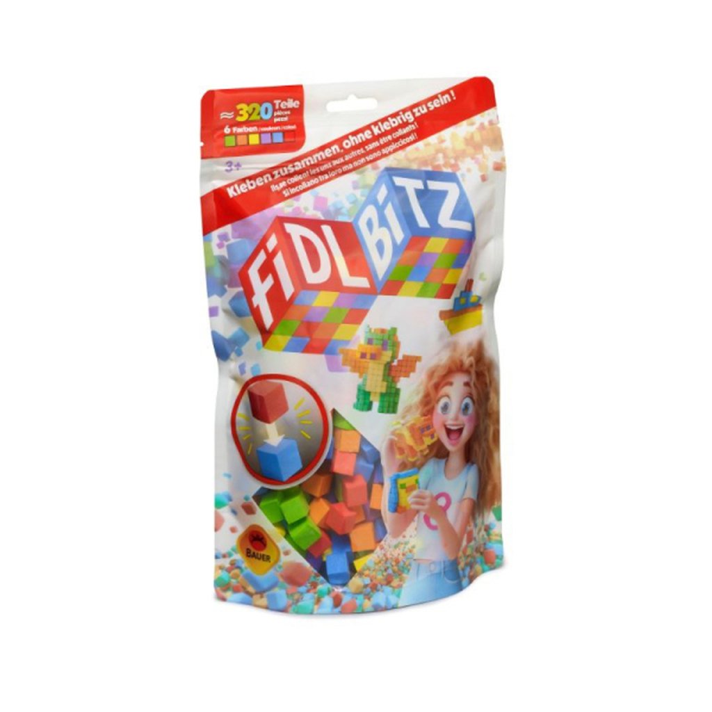 Fidl Bitz Bag of Bitz - Spielset mit ca. 320 bunten Würfeln