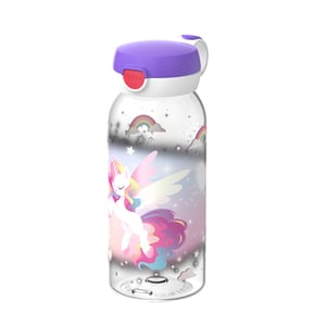 Mepal Trinkflasche Campus mit Klappdeckel 600 ml, Unicorn Glow