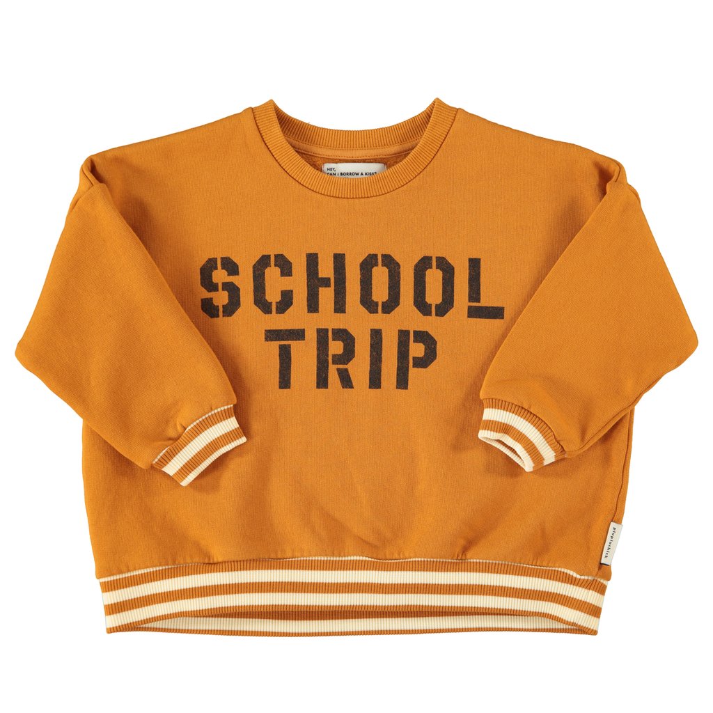 Piupiuchick Sweatshirt, camel mit School Trip Print