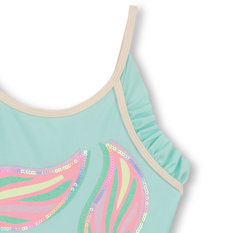 Billieblush Badeanzug mit Pailletten-Motiv & Rüschen, blue 2