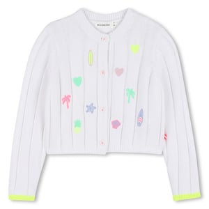Billieblush Strickcardigan mit Stickereien, white