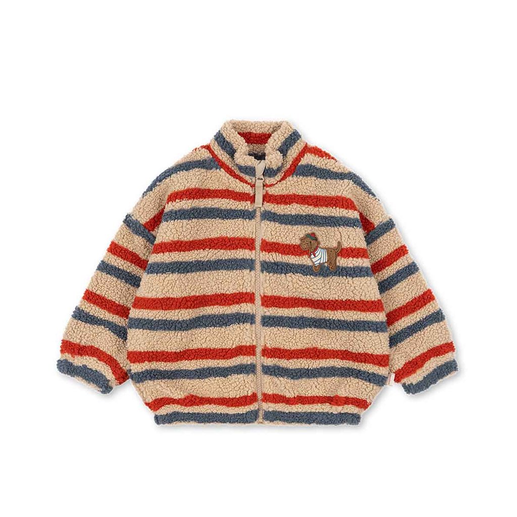 Konges Sløjd Teddyjacke Jody Tangerine Stripe