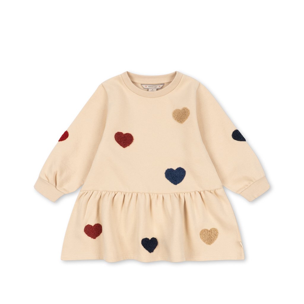 Konges Sløjd Kleid Lou Terry Sweat, Bon Coeur Coloré