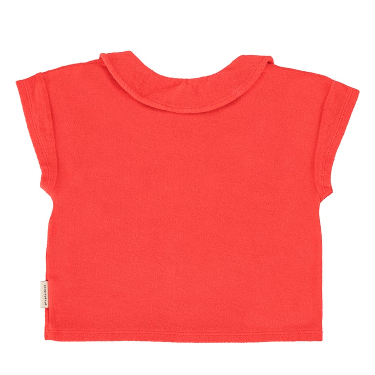 Piupiuchick T-Shirt mit Peter Pan Kragen, amour print 1