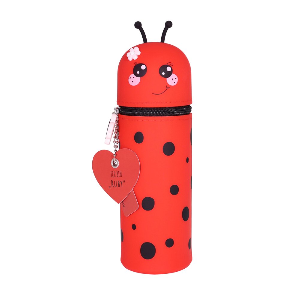 Lulubug Silikon Federmäppchen Marienkäfer Ruby