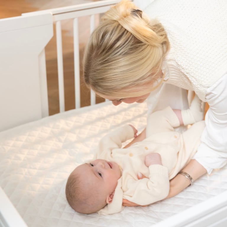 Naolima MoveMi® Musselin Spannbettlaken / Spielmatratze und Zwillingsmatratze / Gesteppt