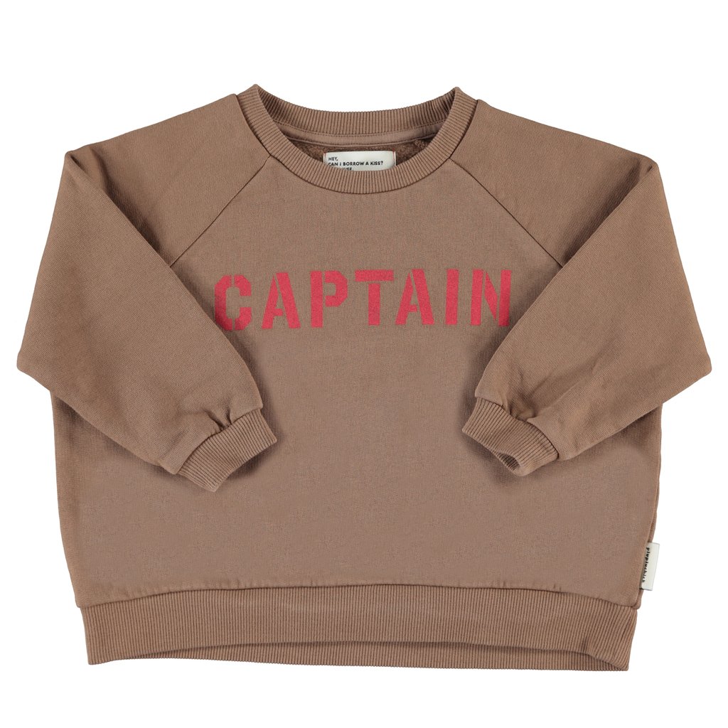 Piupiuchick Sweatshirt, brown mit Captain Print