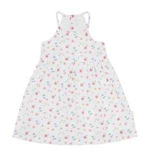 Leevje Kleid Flowers, weiß
