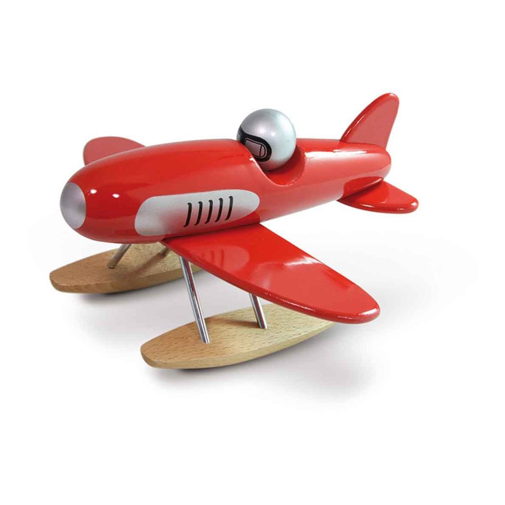Vilac Wasserflugzeug aus Holz Rot