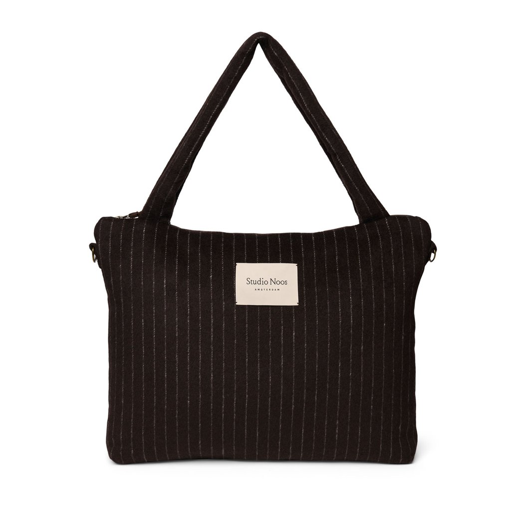 Studio Noos Flannel Chalkstripe Wickeltasche, Brown