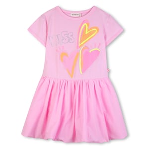 Billieblush Two-Tone Kleid aus Jersey & Baumwoll-Popeline, pink