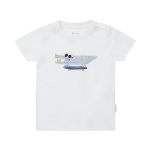 Leevje Unisex T-Shirt Crocodile, White