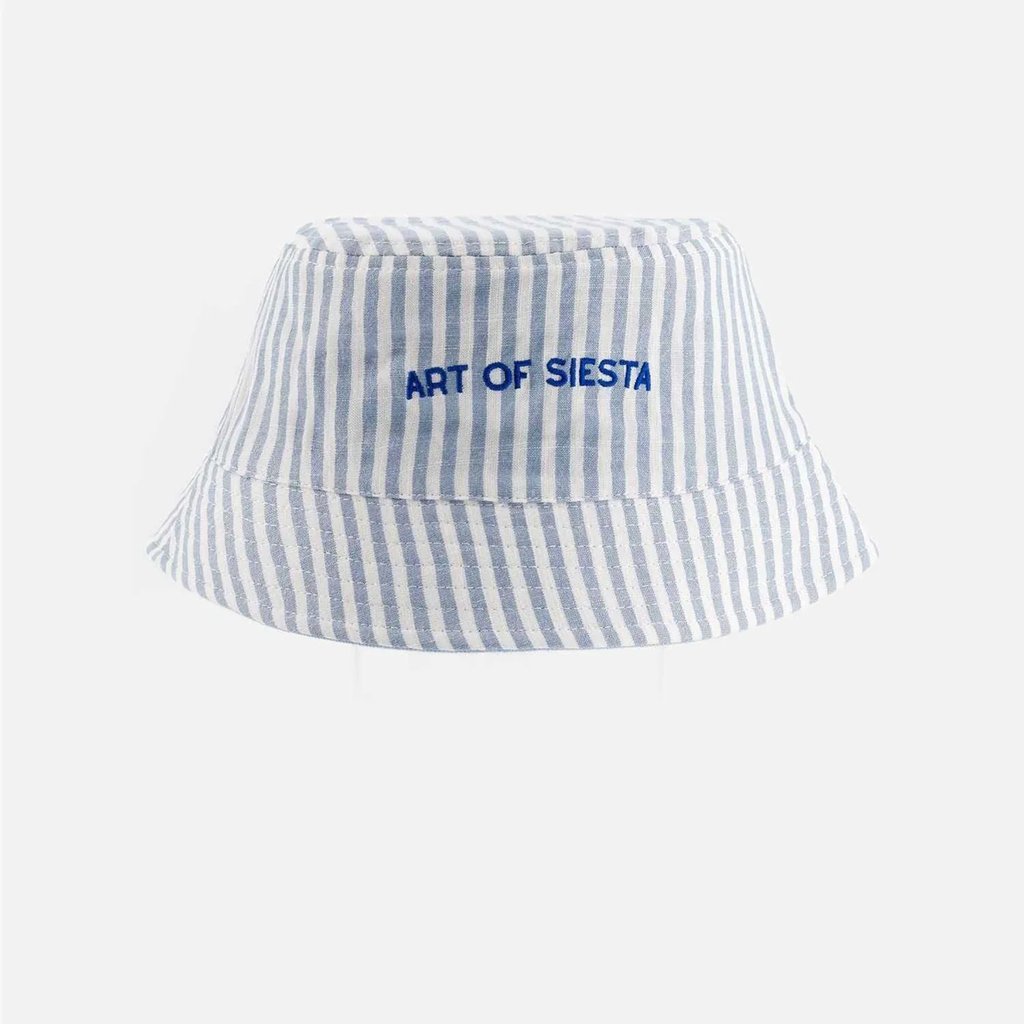 Chamaye Bucket Hat Bob Art of Siesta, Blue Striped 3