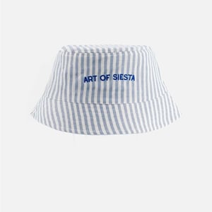 Chamaye Bucket Hat Bob Art of Siesta, Blue Striped 3