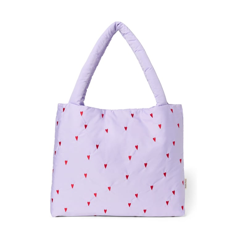 Studio Noos Puffy Mom-bag Light Purple Hearts