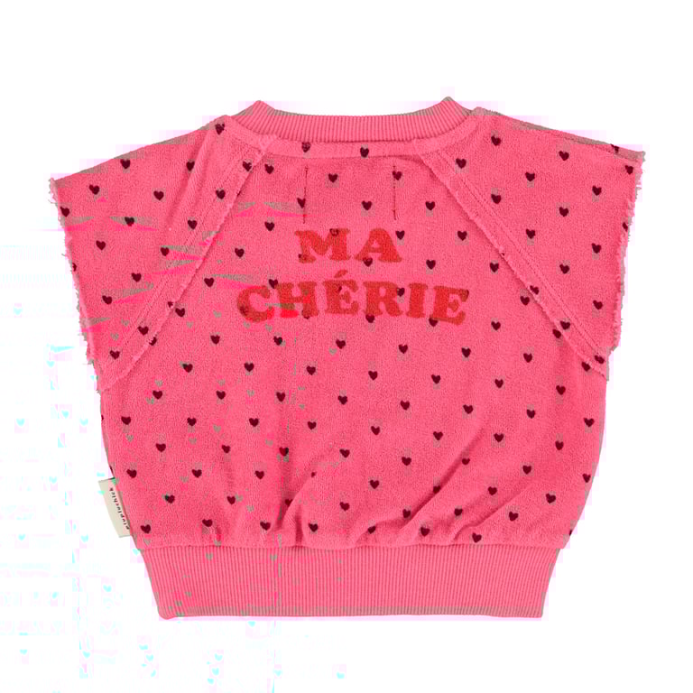 Piupiuchick Ärmelloses Frottee-Sweatshirt, cherry print 1