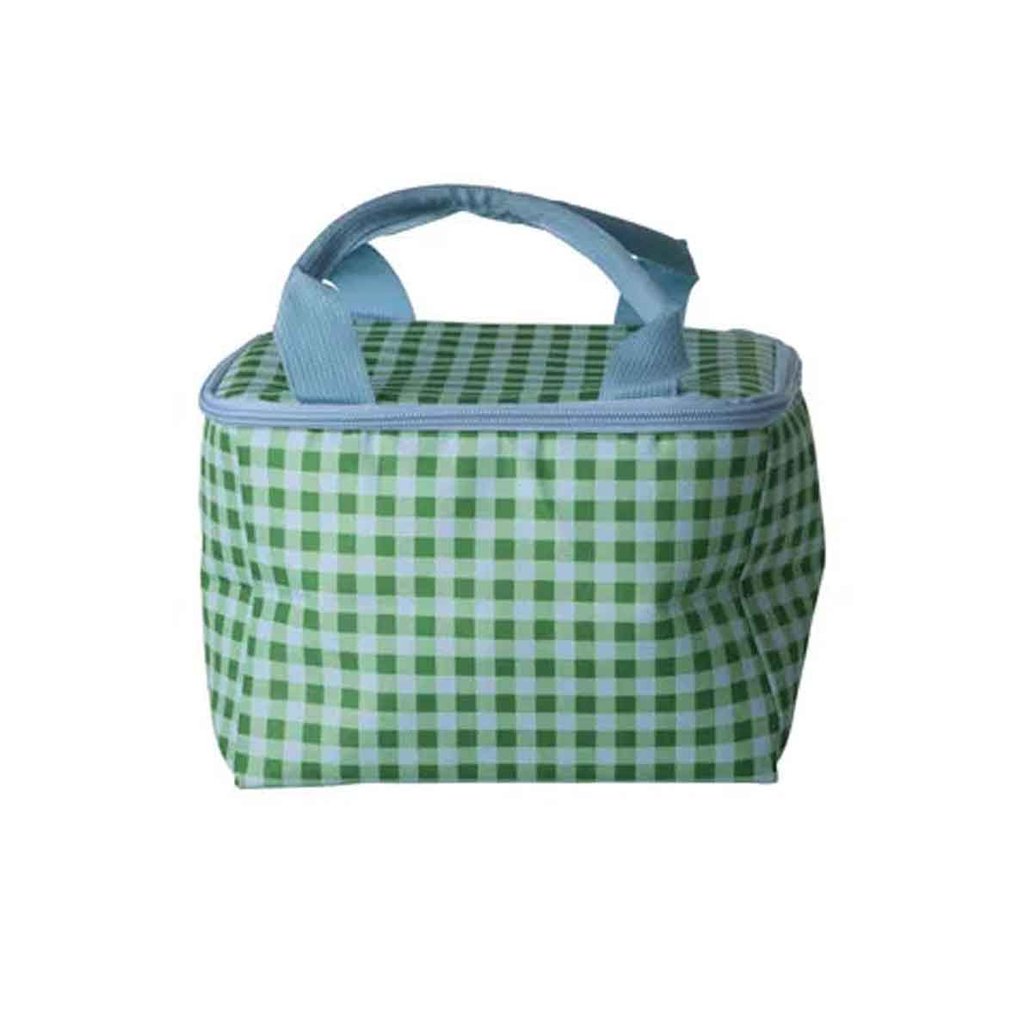Rice Kleine Kühltasche, Blue and Green Checker Print
