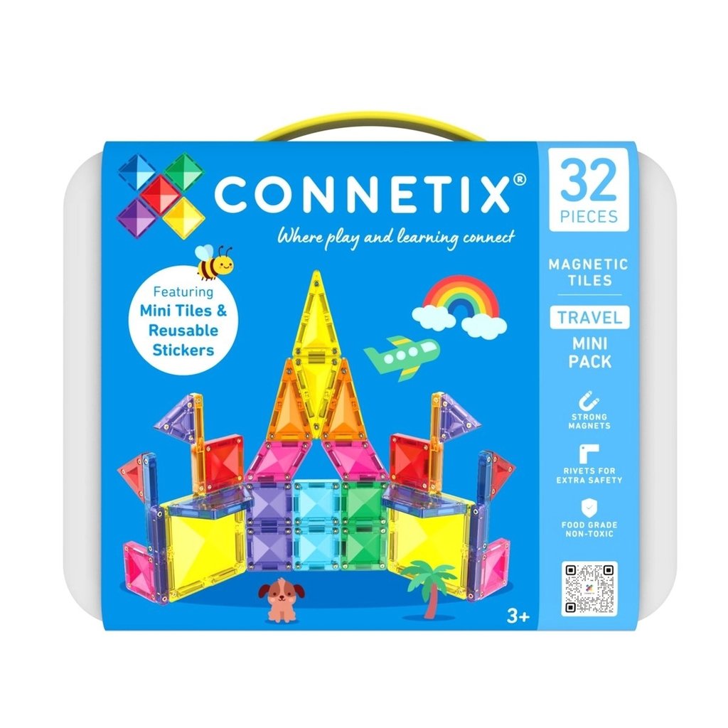 Connetix Magnet Bausteine Travel Mini Pack, 32 Teile