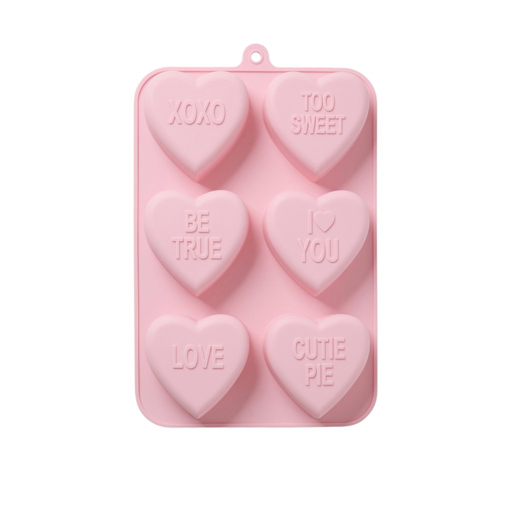 Rice Silikon Backform Hearts, hellrosa
