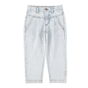 Piupiuchick Jeans mom fit, washed light blue denim