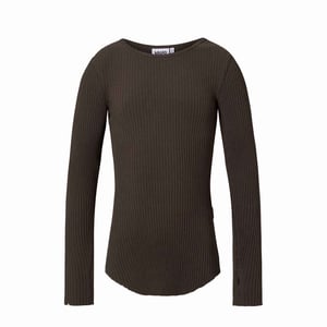 Molo Ripp-Langarmshirt Rochelle Bark Brown