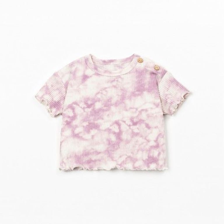 Play up T-Shirt RIB Printed, Tie Dye Sculpture