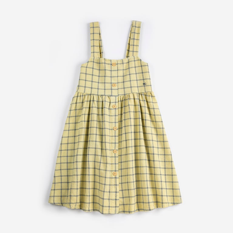 Bobo Choses Kleid Spicy Window Pane, yellow