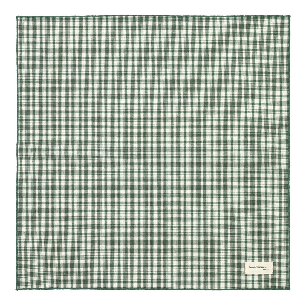 Brunobruno nation Bandana Walter Check Bandana, Myrtle Green Check