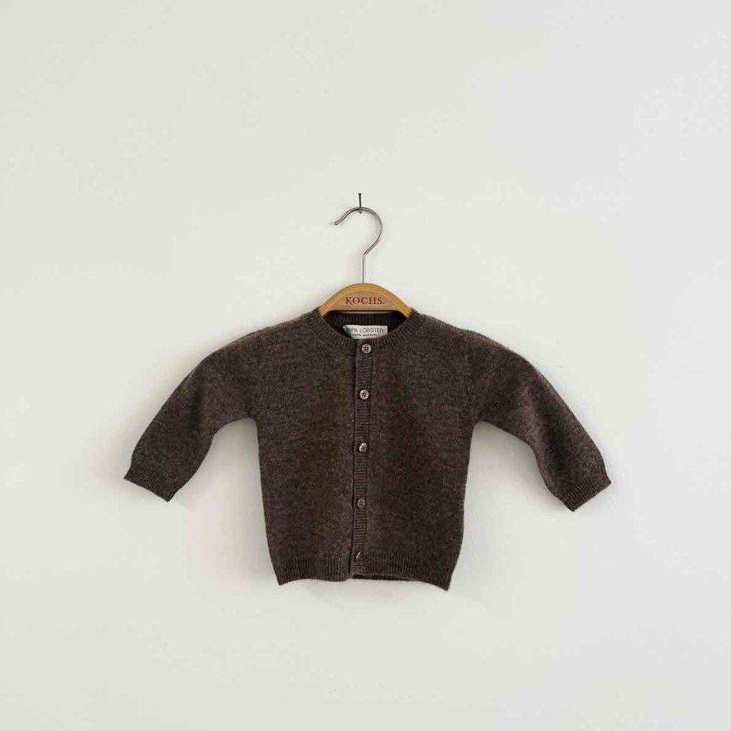 Papa Lobster Cardigan Strickjacke Kim, schoko mélange