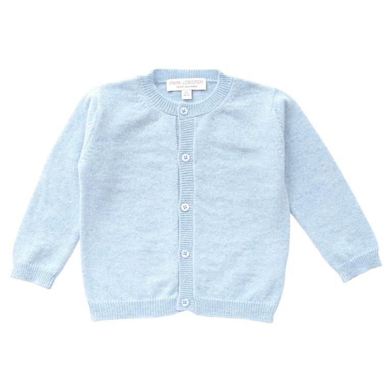 Papa Lobster Cardigan Strickjacke Kim, hellblau mélange