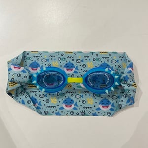 Waterplops Schwimmbrille Plops Hai mit Headband Hai-Print (2 bis 5 Jahre)