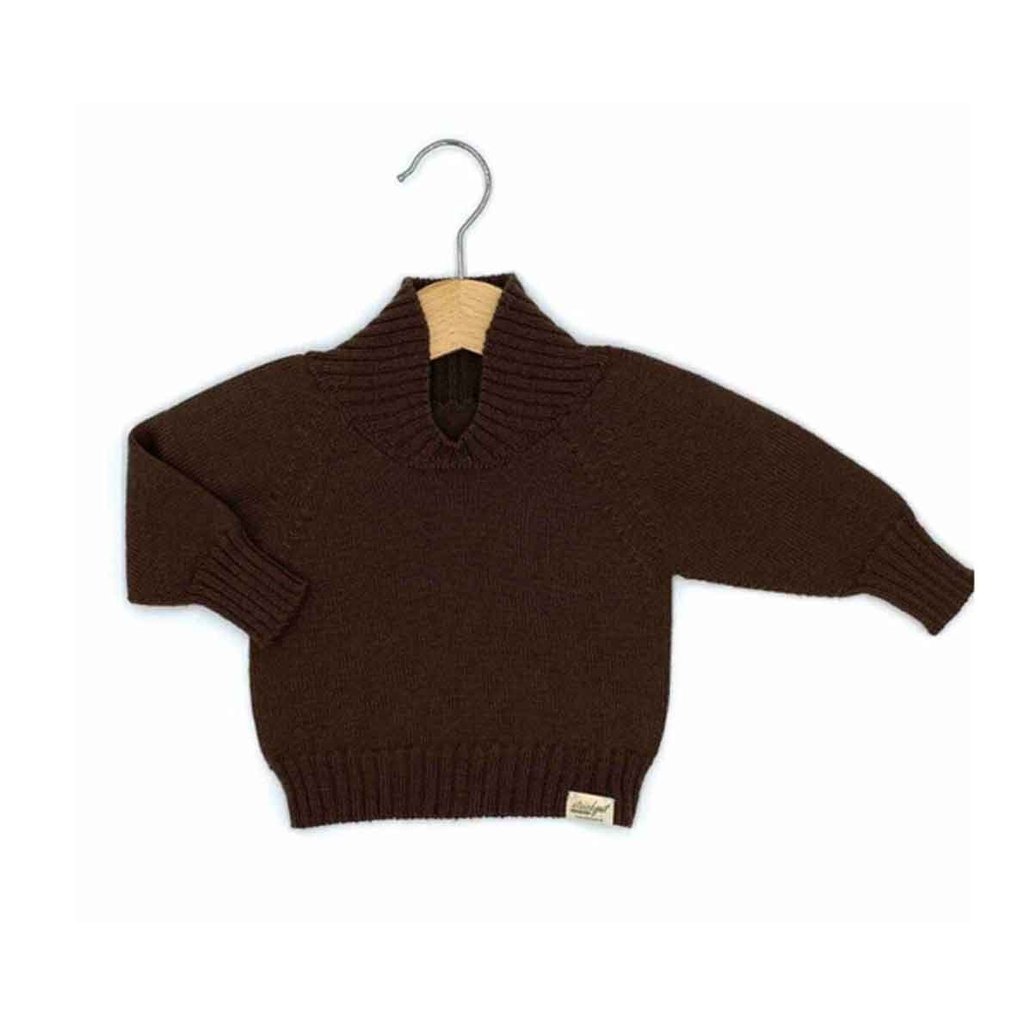 Strickgut Baby-Pullover schoko