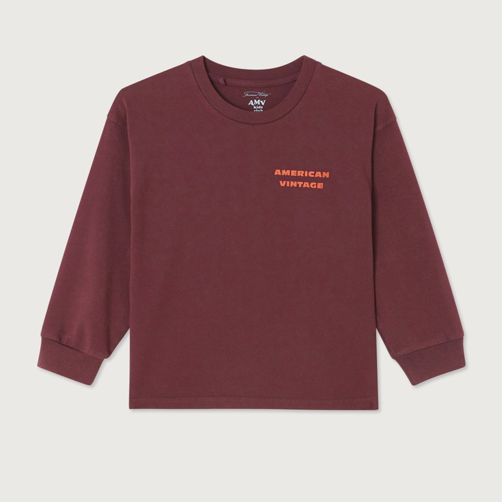 American Vintage Langarm-Shirt Fizvalley, Aubergine Vintage