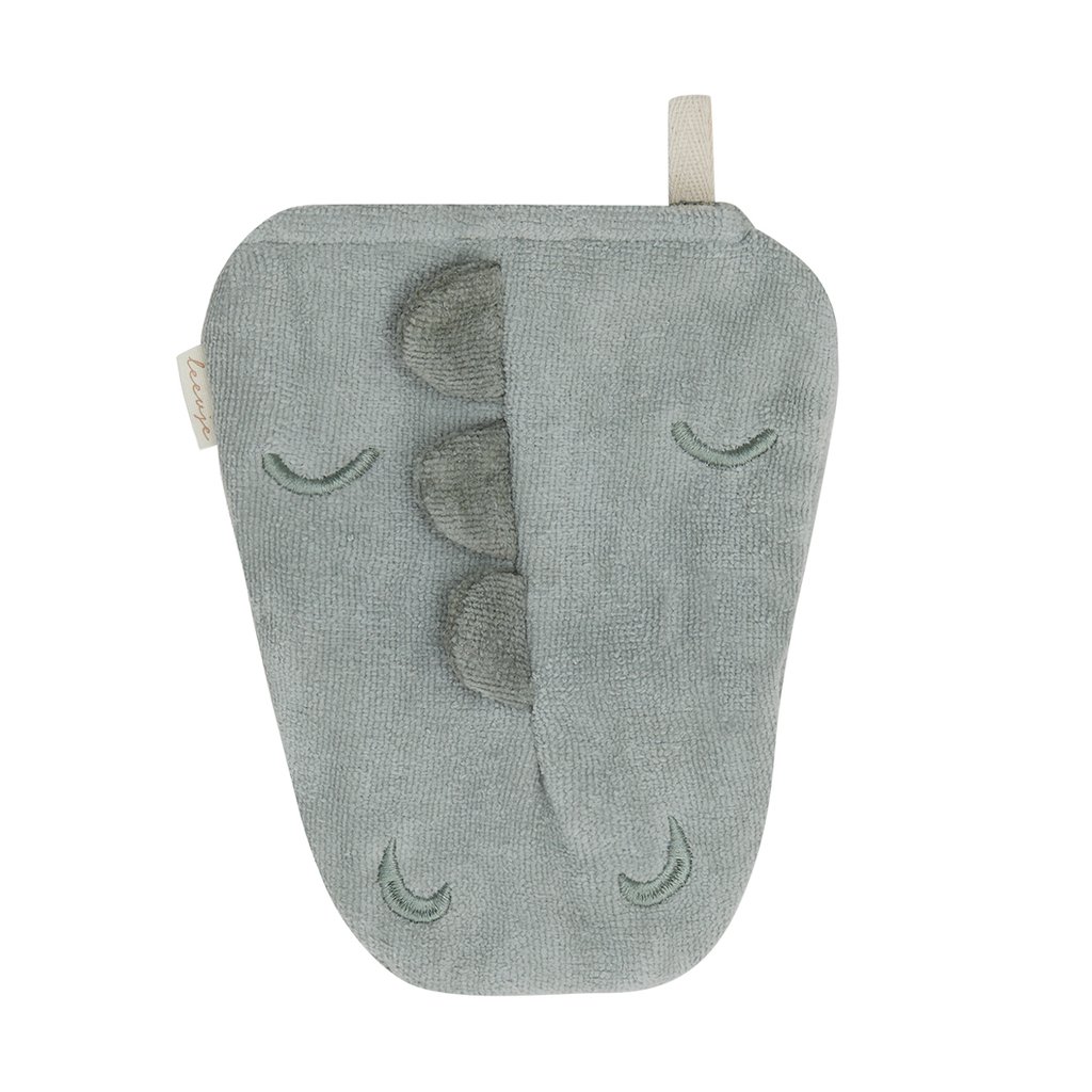 Leevje Waschlappen Crocodile, Soft Green