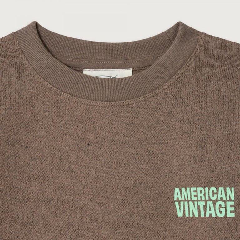 American Vintage Kurzarm-Sweatshirt Evona, Marron Surteint 1