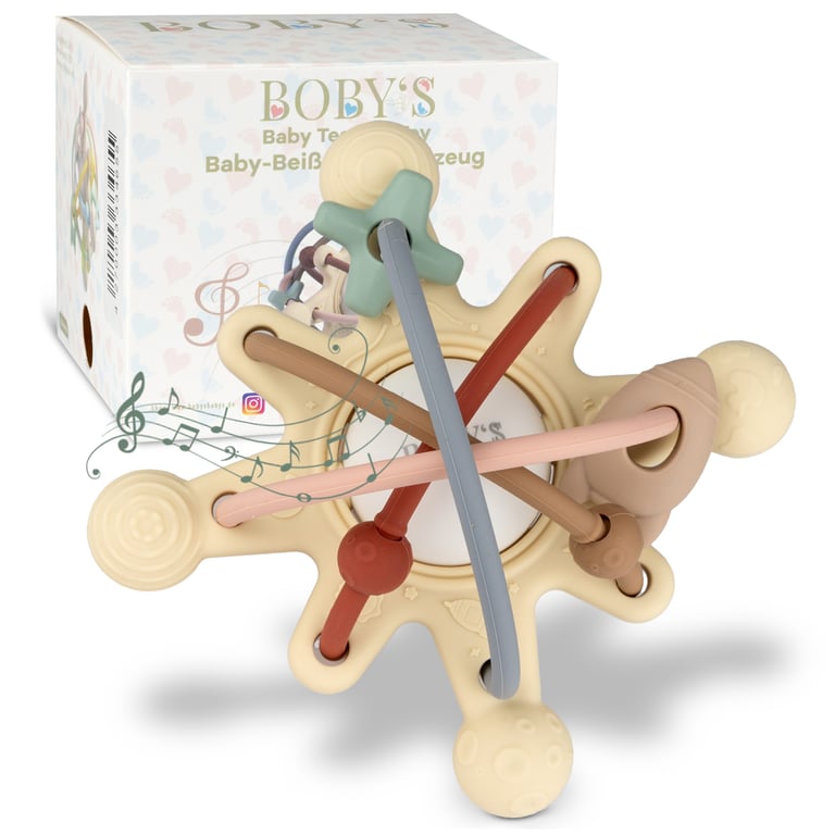 Boby's Beißring Spielzeug Motorikball navajo